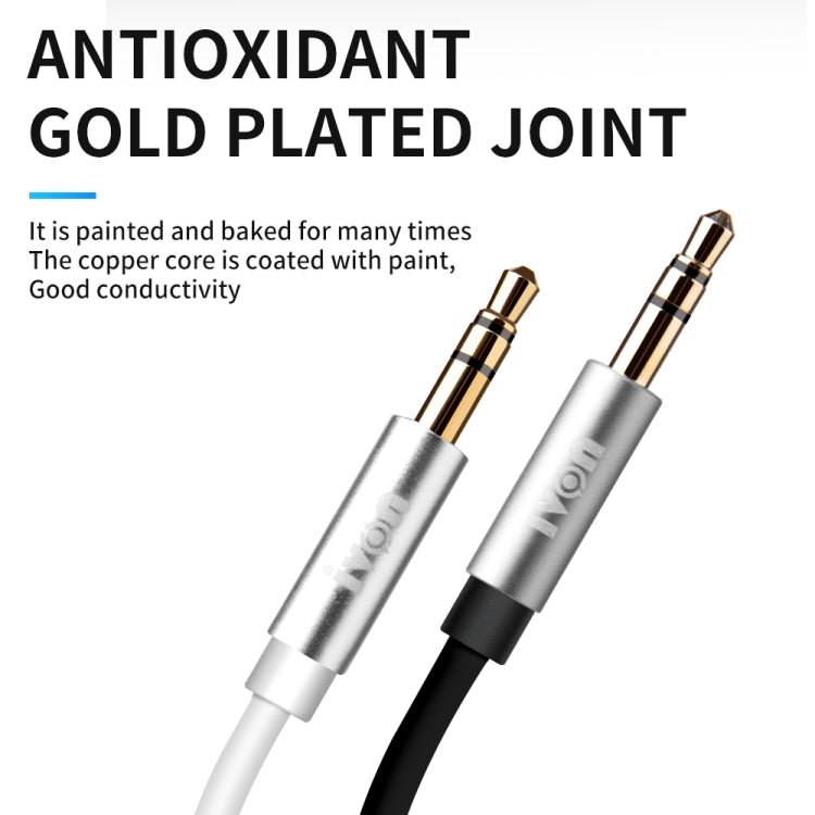 IVON CA55 3.5mm Male to Male AUX Audio Cable, Cable Length: 1m - ORIWHIZ