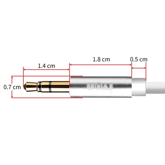 IVON CA55 3.5mm Male to Male AUX Audio Cable, Cable Length: 1m - ORIWHIZ