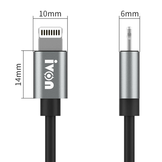 IVON CA73 2.4A Type - C / USB - C Fast Charging Data Cable, Length: 2m, Type - C - ORIWHIZ