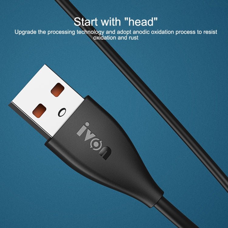 IVON CA87 USB to Micro USB TPE Fast Charge Data Cable, Cable Length: 1m, Micro USB - ORIWHIZ
