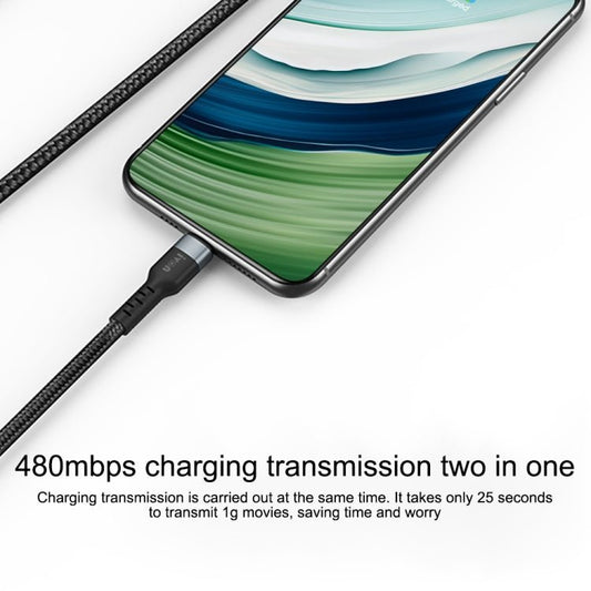 IVON CA88 12W 2.4A USB to Micro USB Nylon Braid Fast Charge Data Cable, Cable Length: 1m, Micro USB - ORIWHIZ