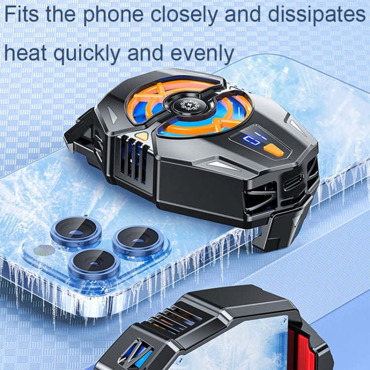 J20 Three - speed Adjustable Semiconductor Refrigeration Mobile Phone Radiator, Basic Model, Digital Display Model, Electroplated Model - ORIWHIZApple AccessoriesCooling Fan RadiatorGaming Accessories