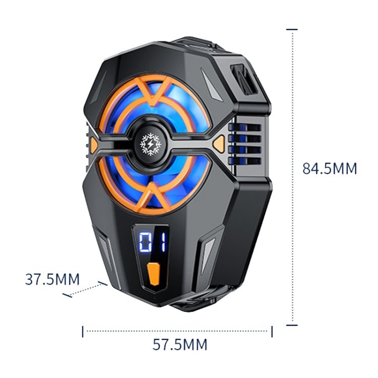 J20 Three - speed Adjustable Semiconductor Refrigeration Mobile Phone Radiator, Basic Model, Digital Display Model, Electroplated Model - ORIWHIZApple AccessoriesCooling Fan RadiatorGaming Accessories