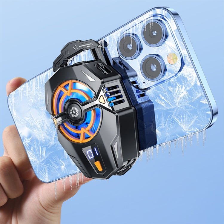 J20 Three - speed Adjustable Semiconductor Refrigeration Mobile Phone Radiator, Basic Model, Digital Display Model, Electroplated Model - ORIWHIZApple AccessoriesCooling Fan RadiatorGaming Accessories