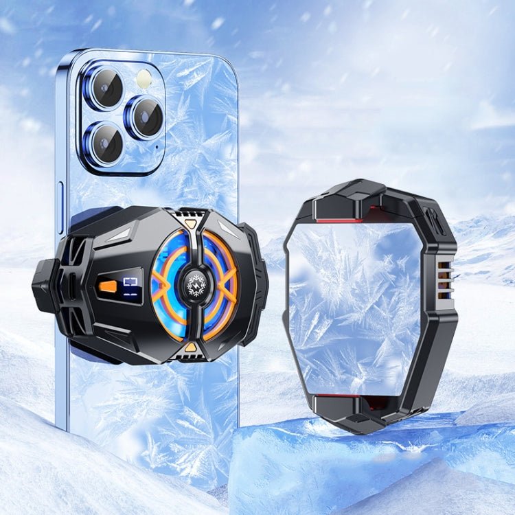 J20 Three - speed Adjustable Semiconductor Refrigeration Mobile Phone Radiator, Basic Model, Digital Display Model, Electroplated Model - ORIWHIZApple AccessoriesCooling Fan RadiatorGaming Accessories