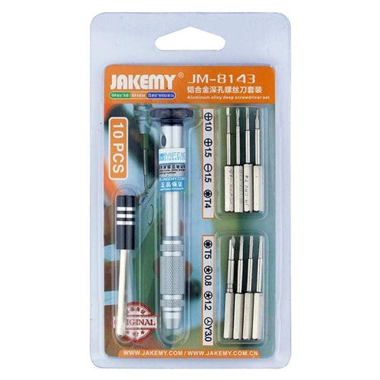JAKEMY JM - 8143 10 in 1 Multifunctional Aluminium Alloy Screwdriver Tools Kit, JM - 8143 10 in 1 - ORIWHIZ
