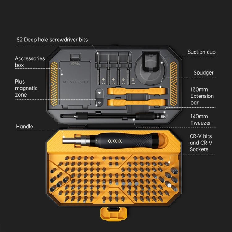 JAKEMY JM - 8183 145 in 1 Manual Multi - purpose Tool Screwdriver Set, JM - 8183 - ORIWHIZ