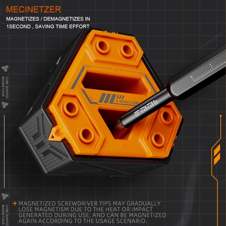 JAKEMY JM - Z21 Cube Shaped Screwdriver Magnetizer/Demagnetizer - ORIWHIZ