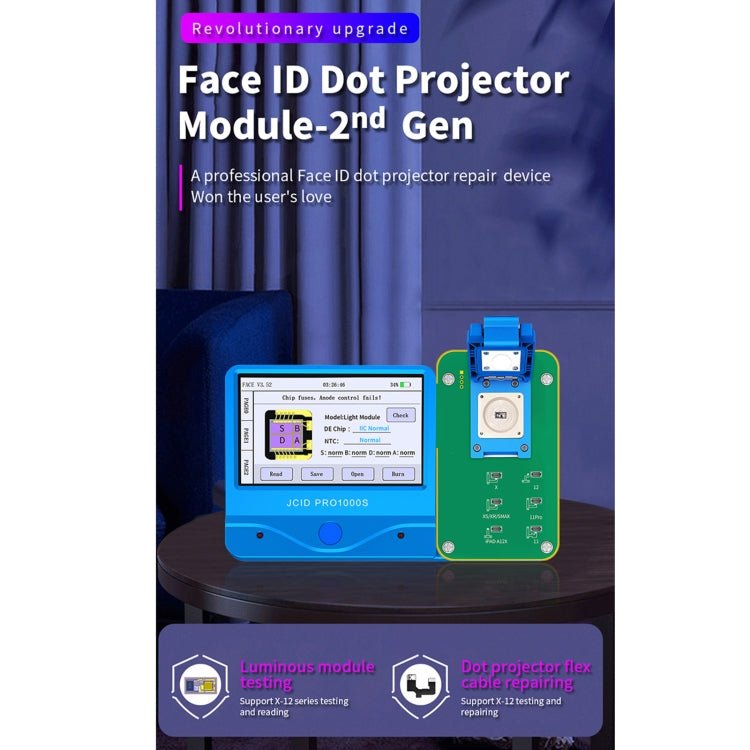 JC F2 Dot Matrix Module Testing 2nd Gen For iPhone X~12 Series, JC F2 - ORIWHIZ
