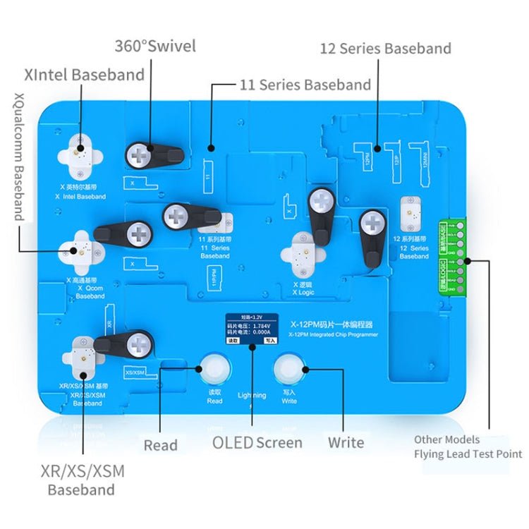 JCID BLE X - 12PM Baseband Logic Chip EEPROM Data Reading and writing programmer, JCID BLE X - 12PM - ORIWHIZ