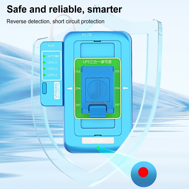 JCID UFS Programmer - U15 Box for Adaptation UFS Nand Flash Read & Write Expansion Repair, U15 - ORIWHIZ