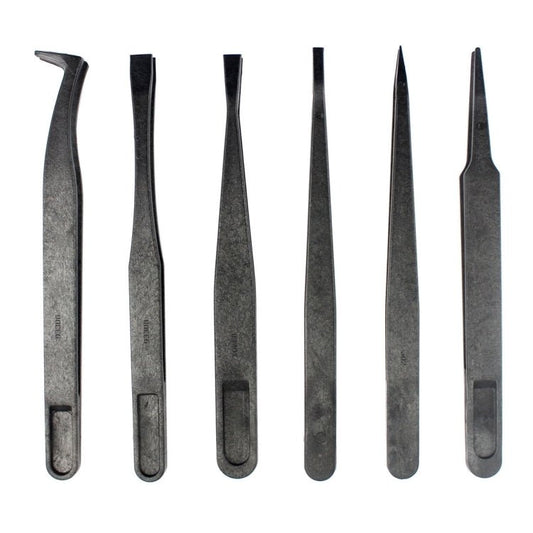 JF - S6in1 6 in 1 Anti - static Carbon Fiber Straight and Curved Tip Tweezers, JF - S 6 in 1 - ORIWHIZ
