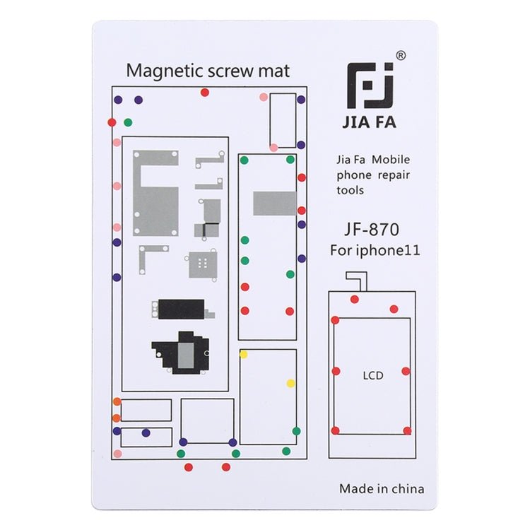 JIAFA JF - 870 Magnetic Pad Screw Board for iPhone 11, For 11 - ORIWHIZ