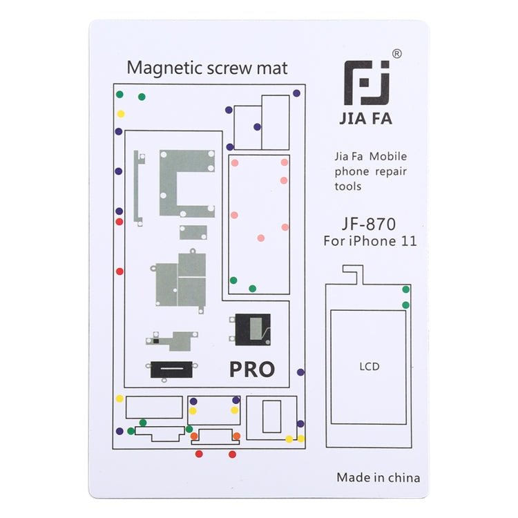 JIAFA JF - 870 Magnetic Pad Screw Board for iPhone 11 Pro, For 11 Pro - ORIWHIZ
