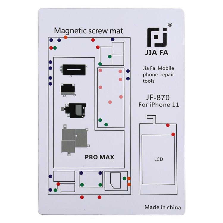 JIAFA JF - 870 Magnetic Pad Screw Board for iPhone 11 Pro Max, For 11 Pro Max - ORIWHIZ
