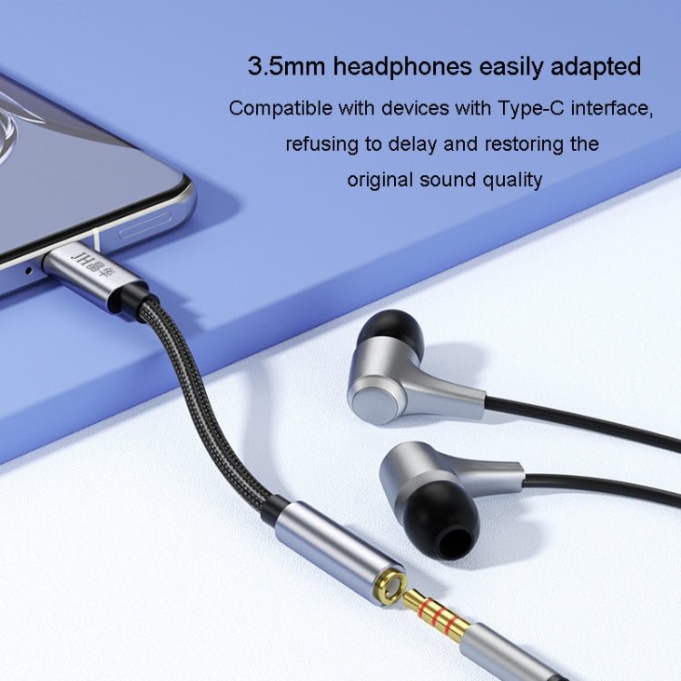 JINGHUA Type - C To 3.5mm Audio Adapter Cable Type - C Headphone Adapter Cable, Analog Model, Digital Model - ORIWHIZ