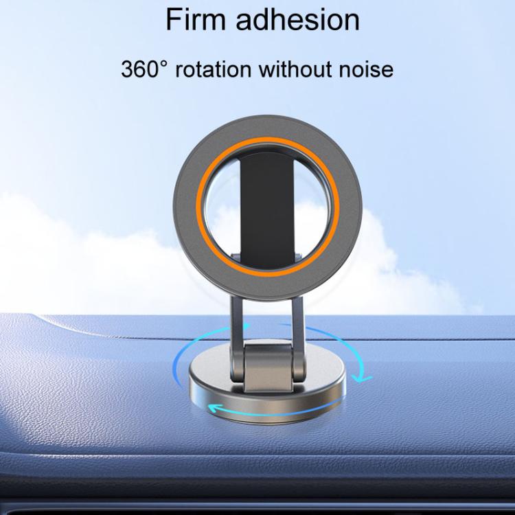 JK - 319 Universal Foldable Car Cell Phone Holder Car Dashboard Rotating Magnetic Navigation Mount - ORIWHIZ