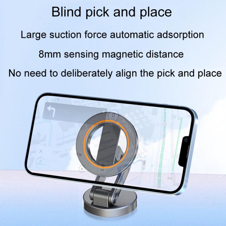 JK - 319 Universal Foldable Car Cell Phone Holder Car Dashboard Rotating Magnetic Navigation Mount - ORIWHIZ