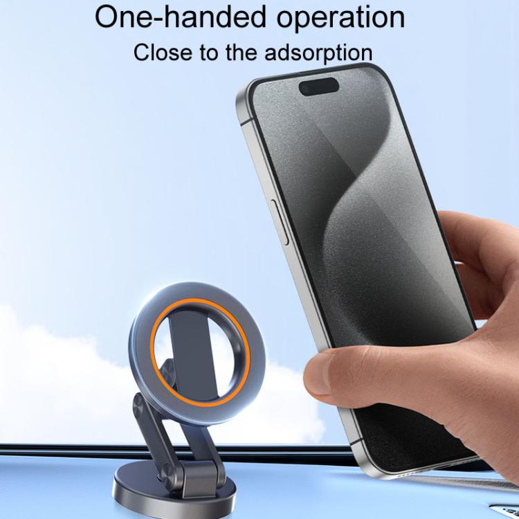 JK - 319 Universal Foldable Car Cell Phone Holder Car Dashboard Rotating Magnetic Navigation Mount - ORIWHIZ