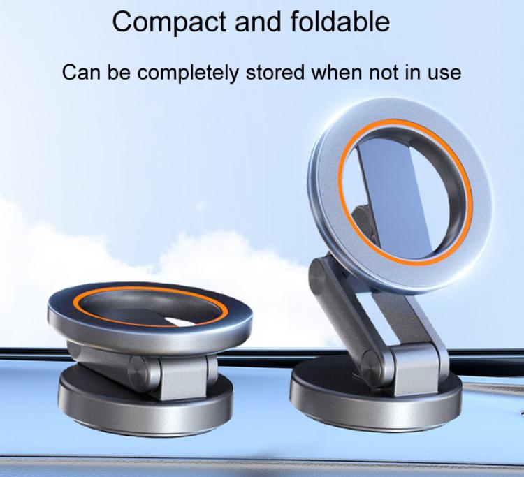 JK - 319 Universal Foldable Car Cell Phone Holder Car Dashboard Rotating Magnetic Navigation Mount - ORIWHIZ