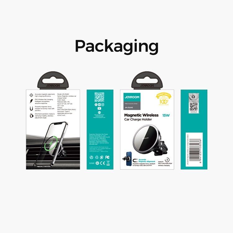 JOYROOM JR - ZS240 15W Max Car Magnetic Wireless Charge Holder, JR - ZS240 - ORIWHIZ