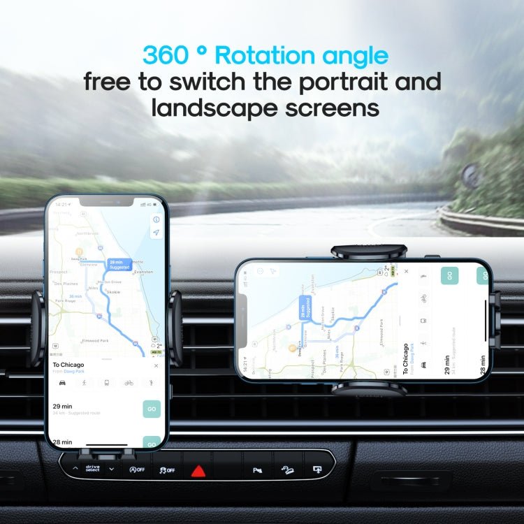 JOYROOM JR - ZS259 360 - degree Rotating Stretching Mechanical Car Holder for 4.7 - 6.9 inch Mobile Phones, Air Vent, Dashboard - ORIWHIZ