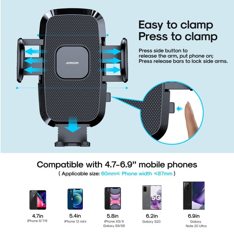 JOYROOM JR - ZS259 360 - degree Rotating Stretching Mechanical Car Holder for 4.7 - 6.9 inch Mobile Phones, Air Vent, Dashboard - ORIWHIZ