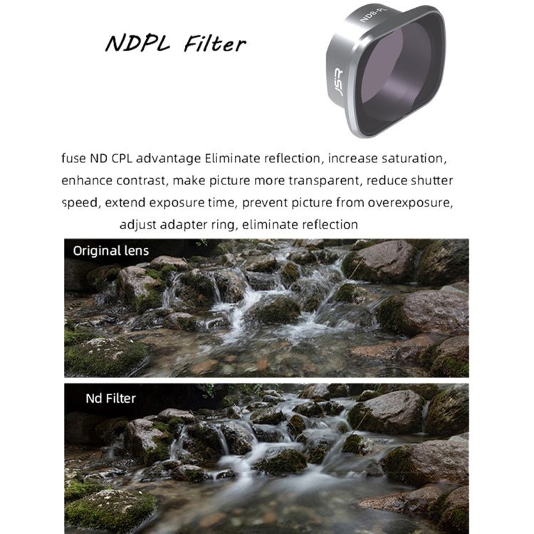 JSR KS ND8PL Lens Filter for DJI FPV, Aluminum Alloy Frame, ND8PL - ORIWHIZDJI & Insta360 AccessoriesDJI FPV SeriesJSR