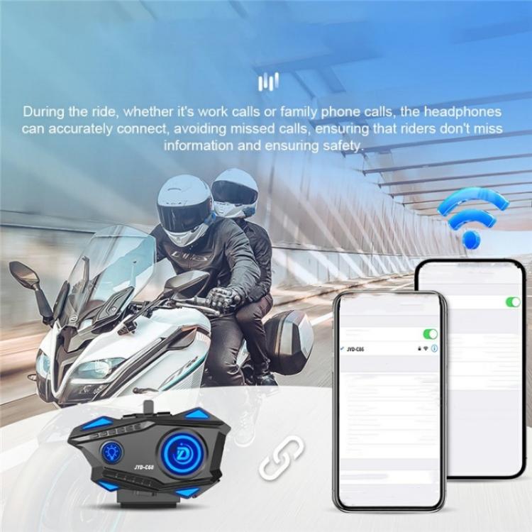 JYD - C68 Motorcycle Riders Helmet Hands - Free Wireless Bluetooth Music Headset, JYD - C68 - ORIWHIZConsumer ElectronicsMotorcycle Walkie TalkieWalkie Talkie