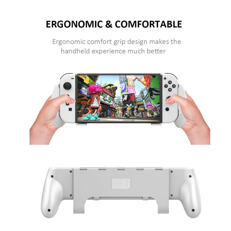 JYS NS218 Multifunctional Game Console Integrated Protective Case With Grip For Switch OLED, White, Black - ORIWHIZJYSNintendo AccessoriesNintendo Accessories Cases