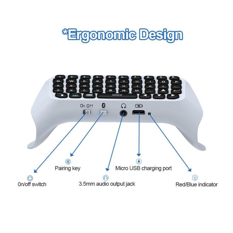 JYS - P5121 Bluetooth Wireless Handle Keyboard Can Chat Voice External Keyboard Suitable For PS5, Note: Without Handle, JYS - P5121 (Grey) - ORIWHIZSony AccessoriesSony Accessories GamepadsToys & Hobbies