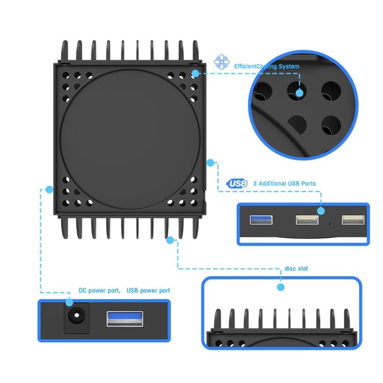 JYS X133 Multi - Function Cooling Base + Game Disc Storage For XBOXSeries X Host, JYS X133 - ORIWHIZJYSMicroSoft AccessoriesMicroSoft Accessories Holder