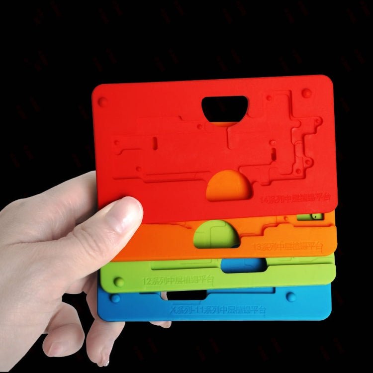 Kaisi 18 in 1 Silicone Middle Layer Tin Planting BGA Reballing Platform for iPhone X - 14 Pro Max, Kaisi 18 in 1 - ORIWHIZ