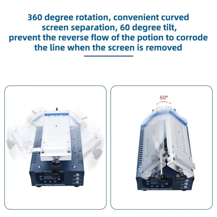 Kaisi 946 Max Double Vacuum Pumps LCD Separator Rotating Thermal Machine, US Plug, EU Plug, UK Plug - ORIWHIZ