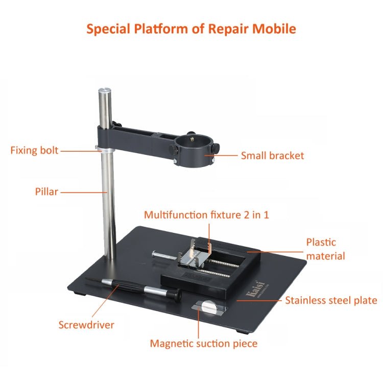 Kaisi F - 202 Mobile Phone Laptop BGA Rework Reballing Station Hot Air Gun Clamp, Kaisi F - 202 - ORIWHIZ