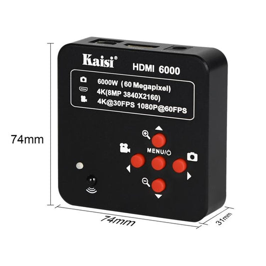 Kaisi HDMI 6000 HDMI / USB Dual Interface 60MP 4K Ultra HD Microscope Industrial Camera, US Plug, EU Plug - ORIWHIZ