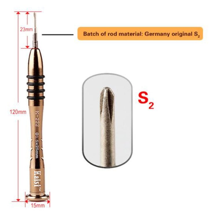 Kaisi K - 222 Precision Screwdrivers Professional Repair Opening Tool for Mobile Phone Tablet PC (Y shape: 0.6), Y shape: 0.6 - ORIWHIZ