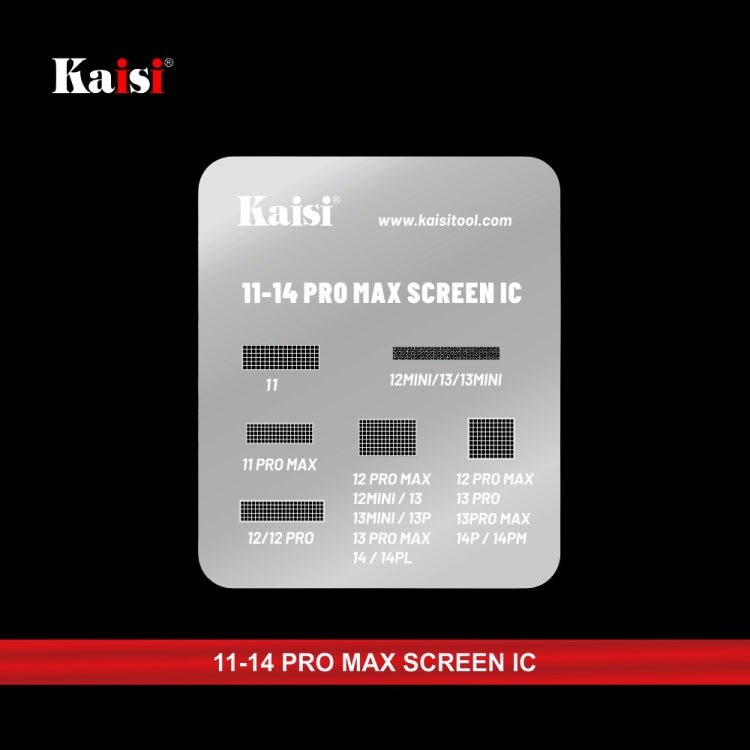 Kaisi LCD Screen IC BGA Reballing Stencil for iPhone 11 to 14 Pro Max - ORIWHIZ