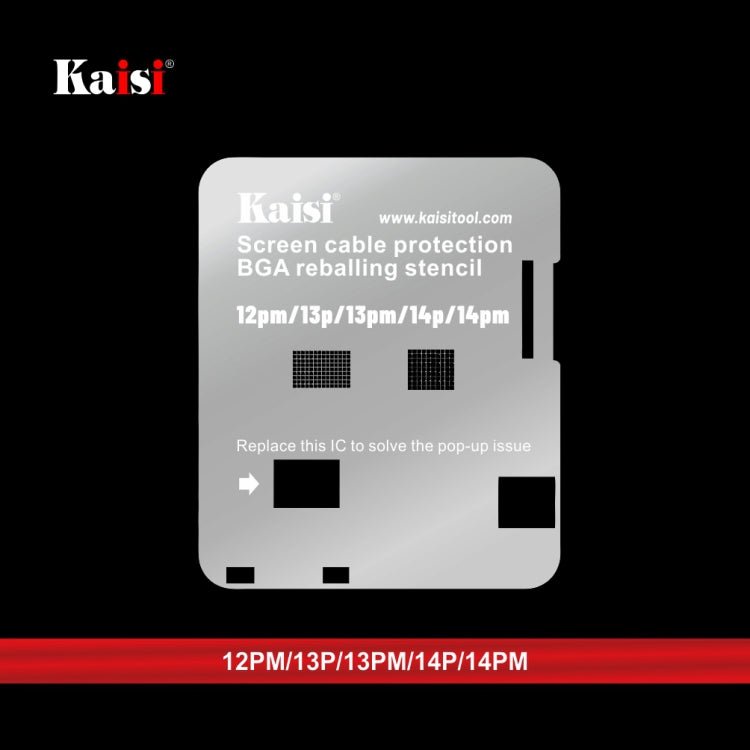 Kaisi LCD Screen IC BGA Reballing Stencil for iPhone 11 to 14 Pro Max - ORIWHIZ