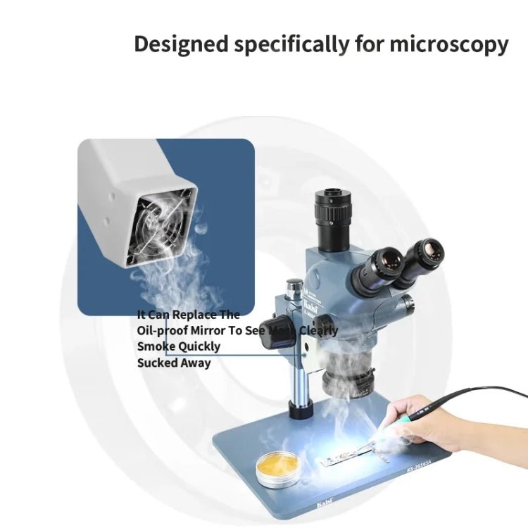 Kaisi MaT Adjustable Angles Smoke Exhaust Fan Suitable for 6565 / 7045 / 7050 Series Microscopes, Kaisi MaT - ORIWHIZ