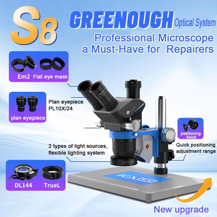 Kaisi S8 6.7 - 52X Zoom Trinocular Stereo Microscope Set, Kaisi S8 - ORIWHIZ