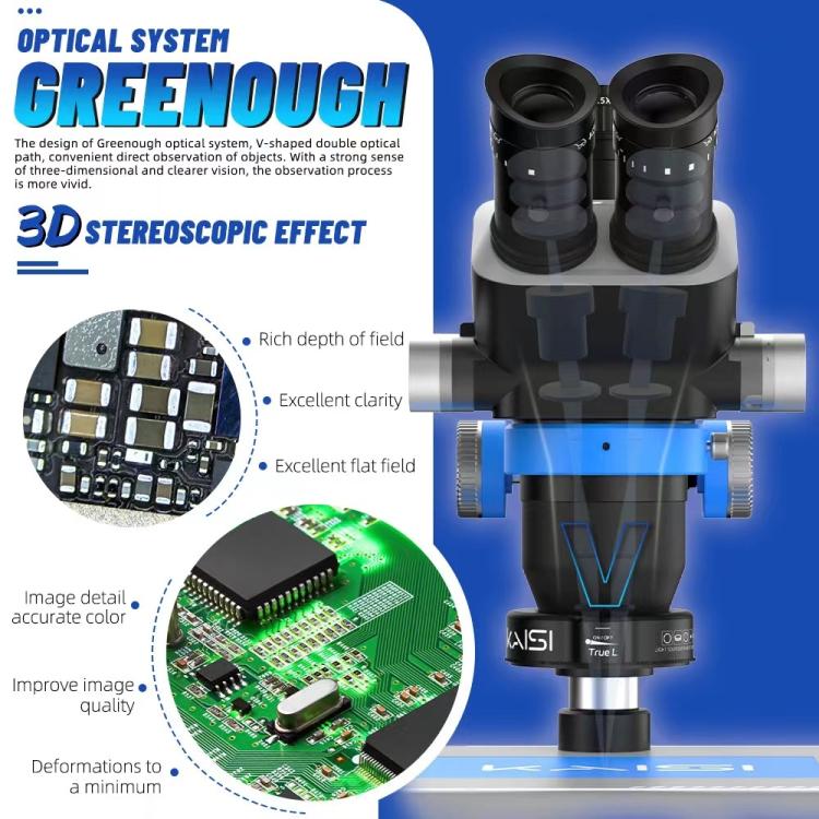 Kaisi S8 6.7 - 52X Zoom Trinocular Stereo Microscope Set, Kaisi S8 - ORIWHIZ