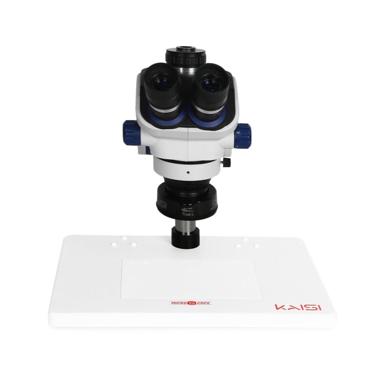 Kaisi TX - 350E Ver1.3 7X - 50X Zoom Trinocular Stereo Microscope with Big Base & 4K Camera, Kaisi TX - 350E Ver1.3 - ORIWHIZ
