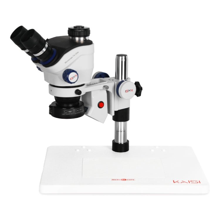 Kaisi TX - 350E Ver1.3 7X - 50X Zoom Trinocular Stereo Microscope with Big Base & 4K Camera, Kaisi TX - 350E Ver1.3 - ORIWHIZ