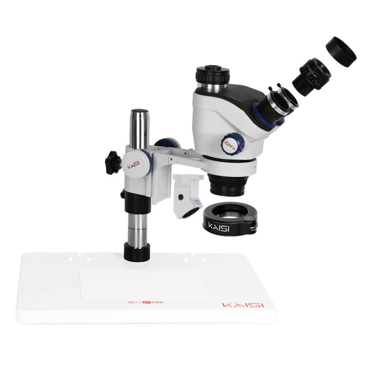 Kaisi TX - 350E Ver1.3 7X - 50X Zoom Trinocular Stereo Microscope with Big Base & 4K Camera, Kaisi TX - 350E Ver1.3 - ORIWHIZ