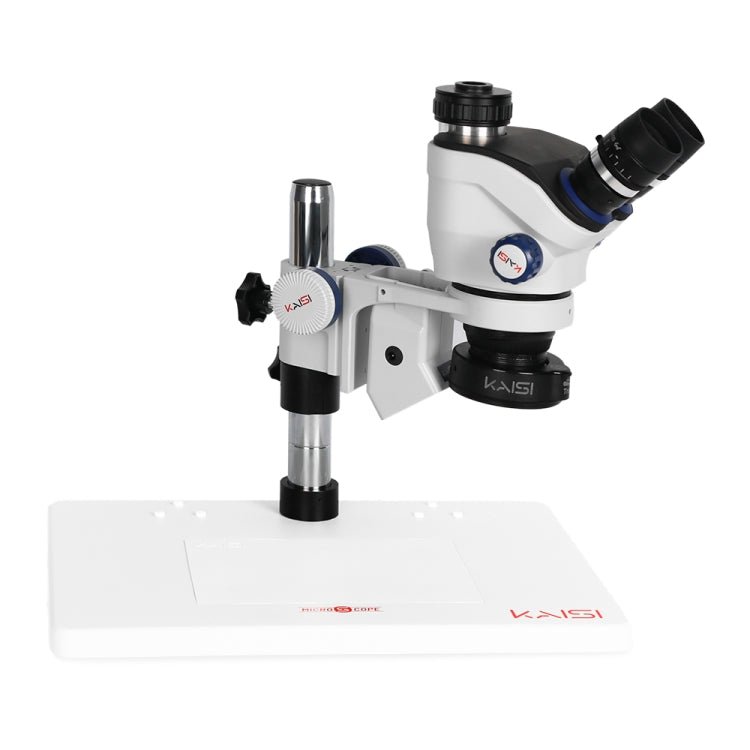Kaisi TX - 350E Ver1.3 7X - 50X Zoom Trinocular Stereo Microscope with Big Base & 4K Camera, Kaisi TX - 350E Ver1.3 - ORIWHIZ