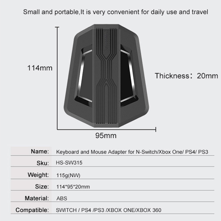 Keyboard And Mouse Converter For PS4/Switch/PS4 Pro/XBOX ONE, Black, Support Audio Models - ORIWHIZSony AccessoriesSony Accessories Adapter & CablesToys & Hobbies