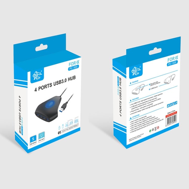 KJH P5 - 015 4 in 1 Hub Converter USB 3.0 Blue Light Expansion Adapter Splitter Charger Connector Splitter For PS5 / Xbox Series X, KJH P5 - 015 - ORIWHIZSony AccessoriesSony Accessories Adapter & CablesToys & Hobbies