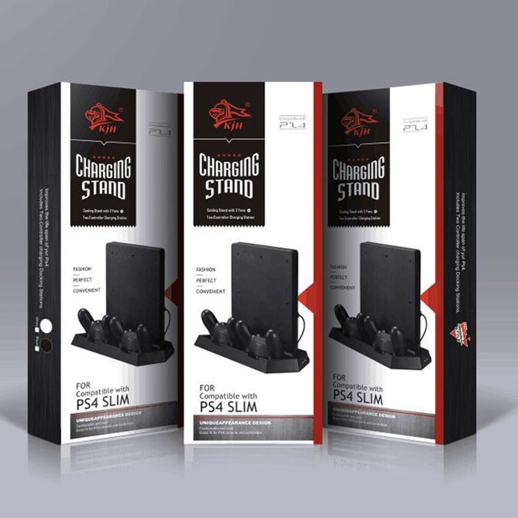 KJH PSLIM - 03 Multi - function Host Bracket Cooling Fan Ultra - thin Machine Bracket Fan Charger for PS4 / SLIM Console, PSLIM - 03 - ORIWHIZKJHSony AccessoriesSony Accessories Charger & Power