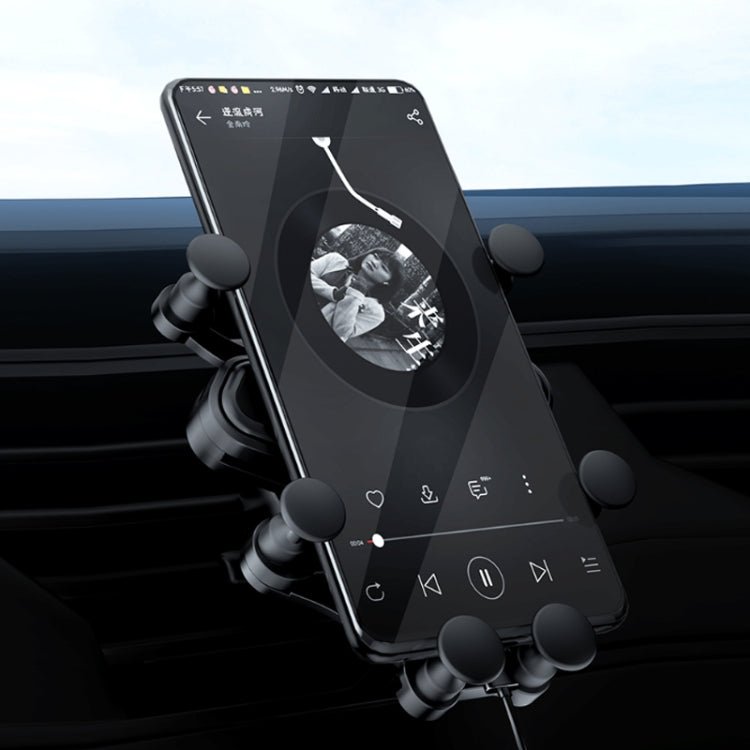 KM - 20 Car Universal Air Outlet Gravity Mobile Phone Holder, Black, Silver, Red - ORIWHIZ